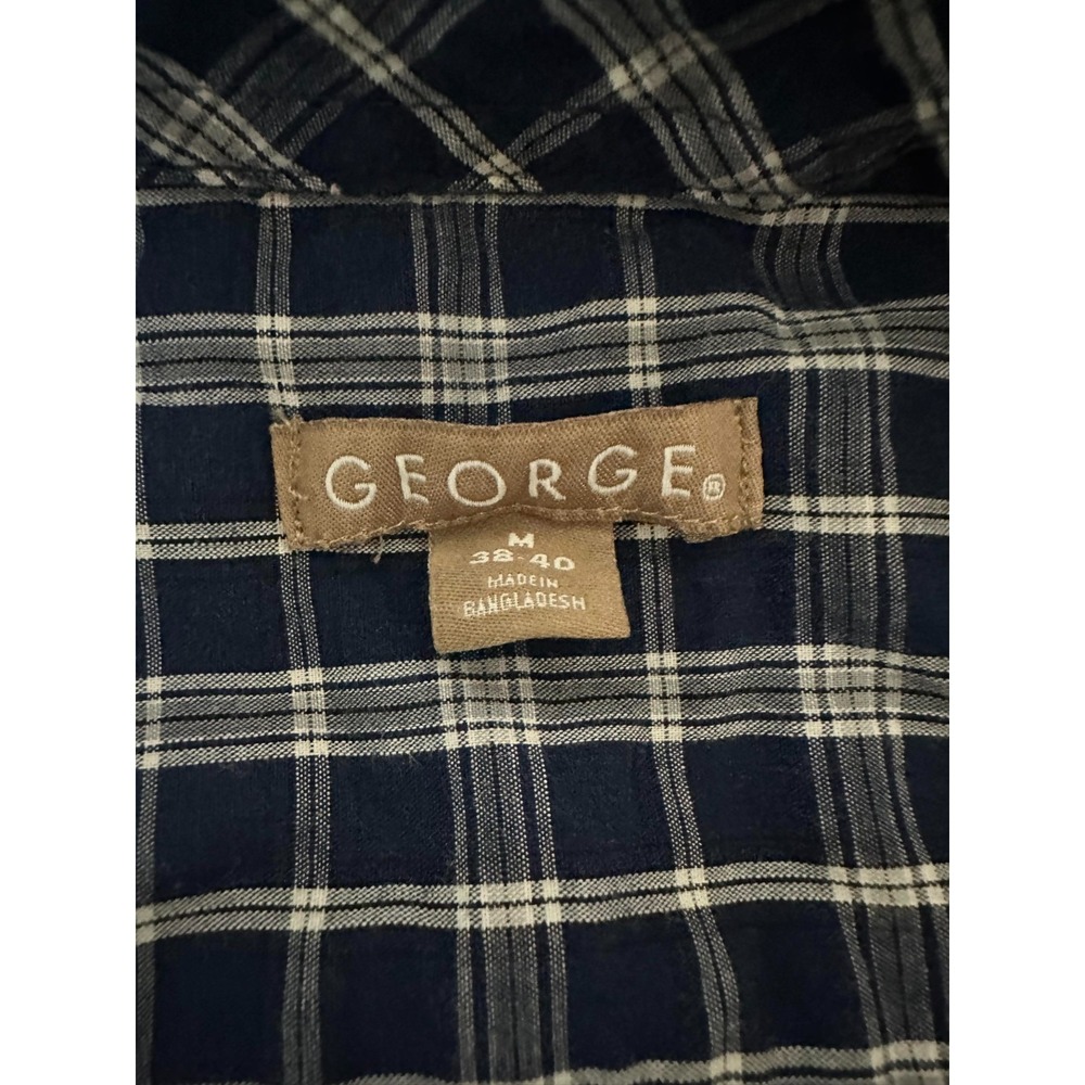 George Men's M 38-40 Plaid Short Sleeve‎ Shirt - Picture 3 of 5